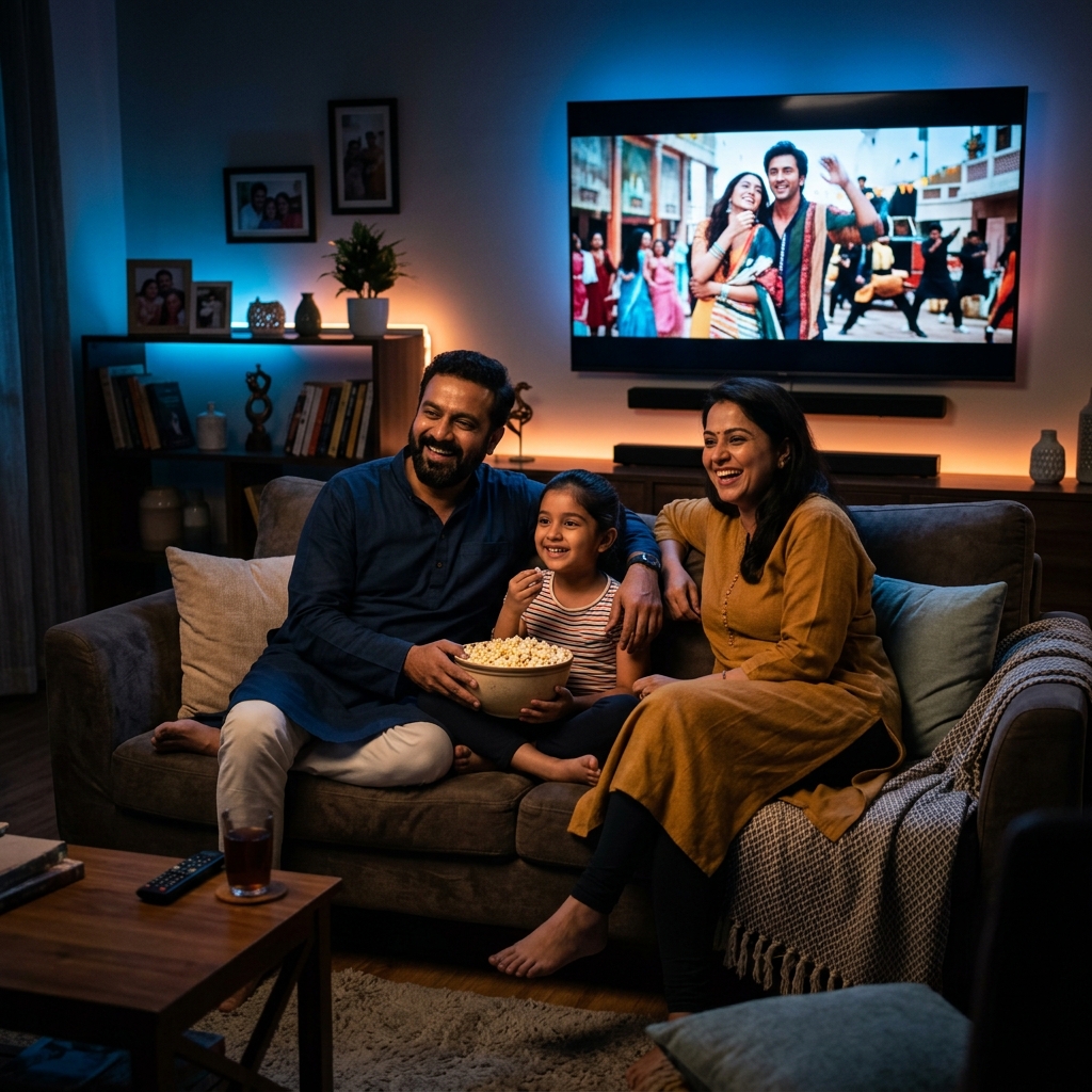 Movie Night Scene